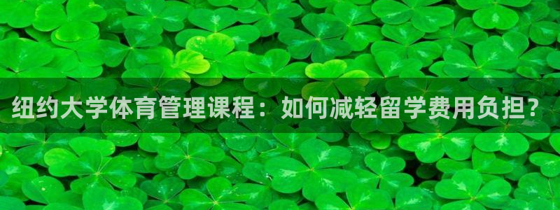 必一体育官方网站入口：纽约大学体育管理课程：如何减轻留学费用